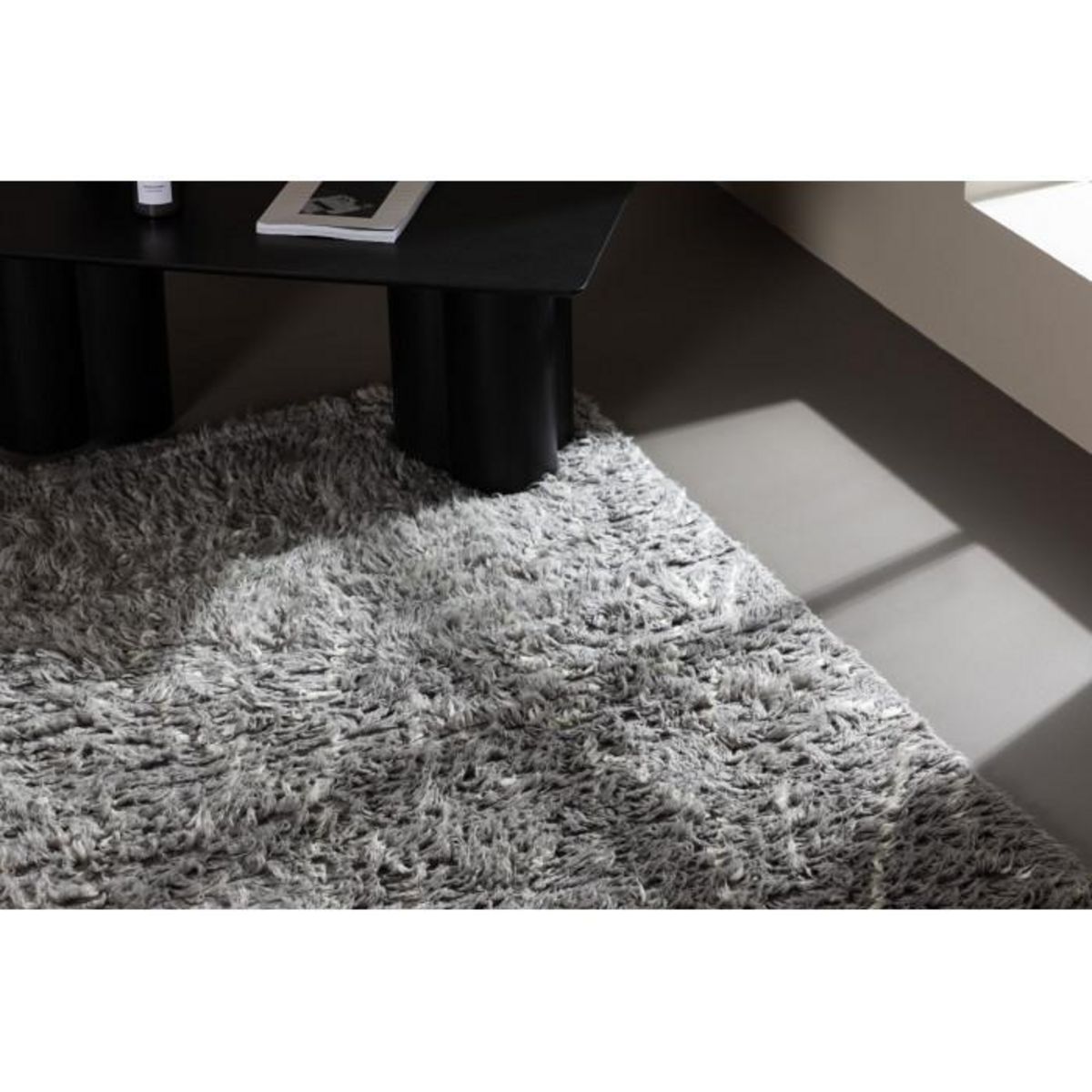 Paris Prix Tapis Déco en Laine  Leiko  200x300cm Gris