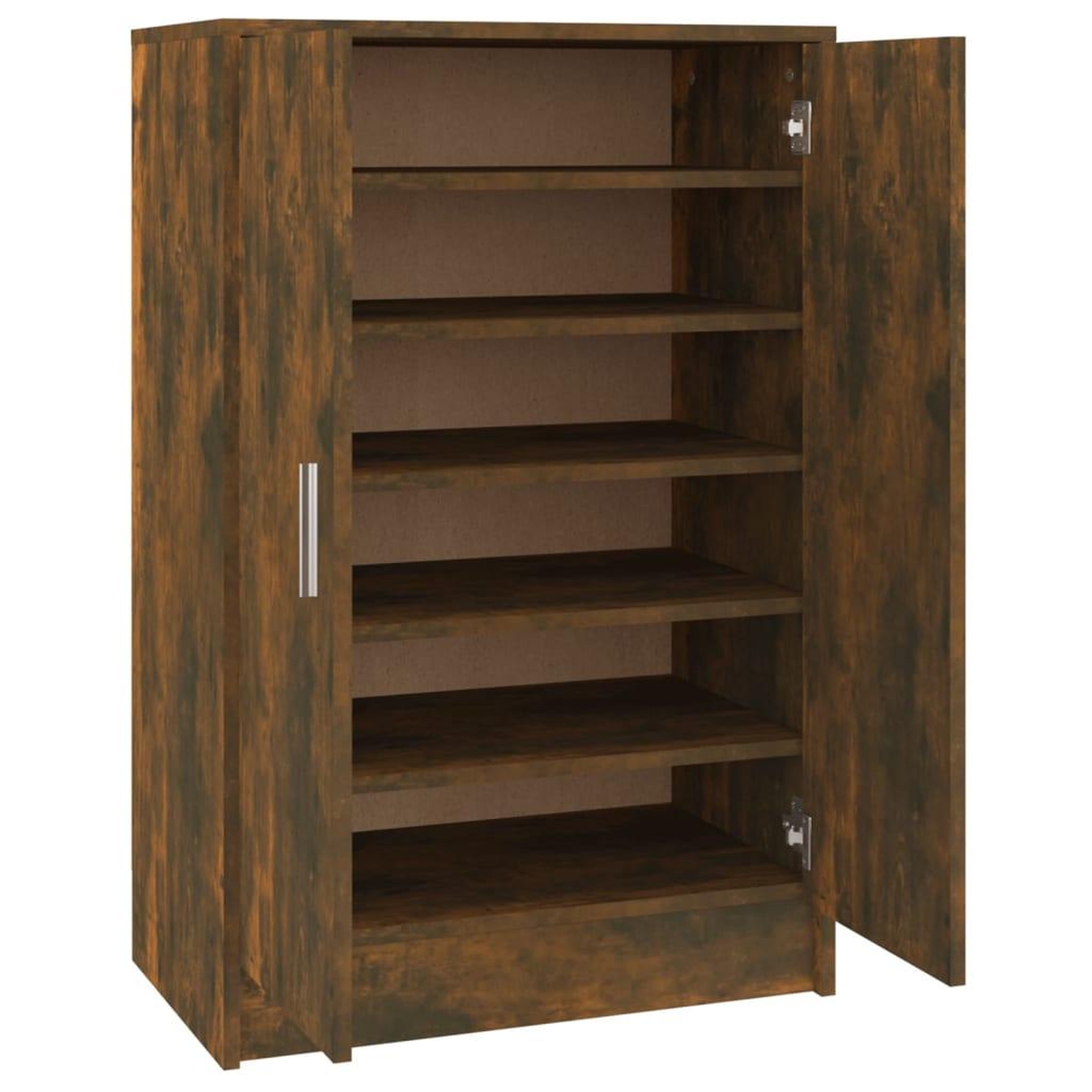 Voir la diapositive 2 : VIDAXL Meuble a chaussures Chene fume 60x35x92 cm Bois d'ingenierie