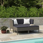 Voir la diapositive 1 : VIDAXL Salon de jardin 4 pcs avec coussins resine tressee gris
