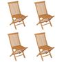 Voir la diapositive 5 : VIDAXL Ensemble a manger de jardin 5 pcs Bois de teck massif