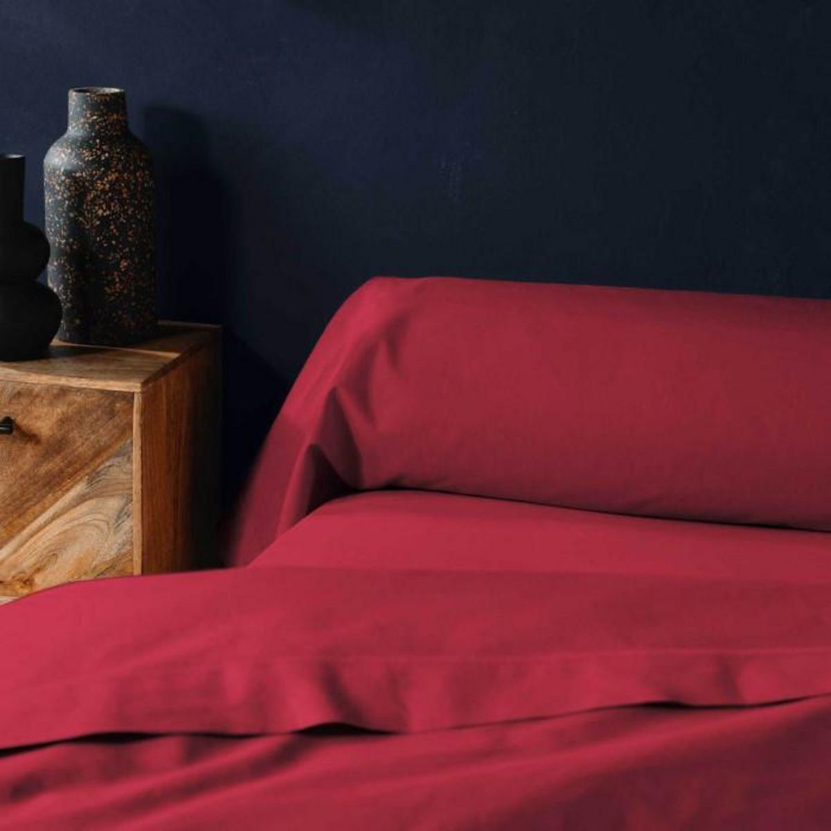 Paris Prix Taie de Traversin  Lina  85x185cm Marsala