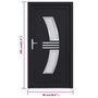 Voir la diapositive 6 : VIDAXL Porte d'entree anthracite 98x200 cm PVC