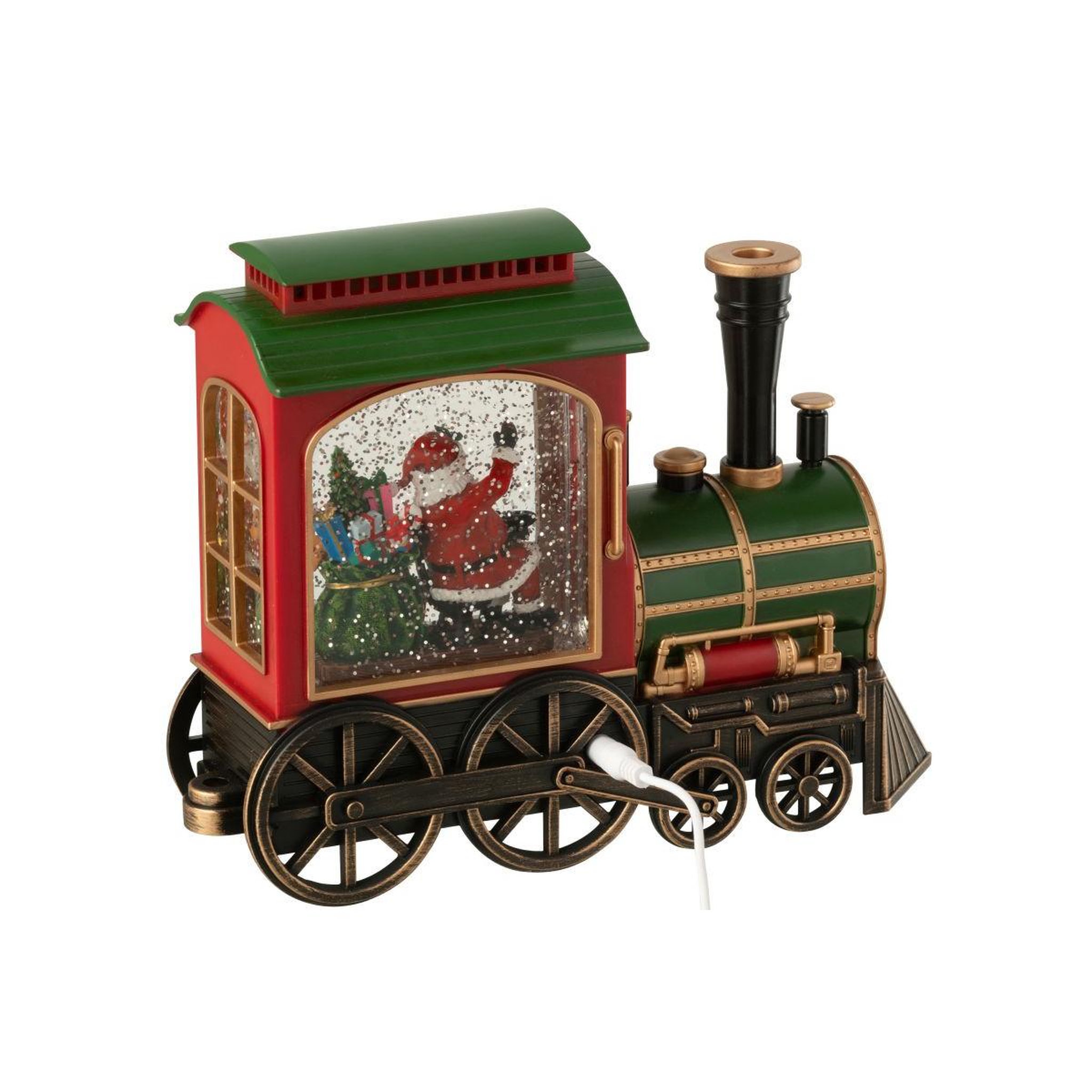 Voir la diapositive 3 : J-LINE Train musique à led  père-noël  47cm multicolore