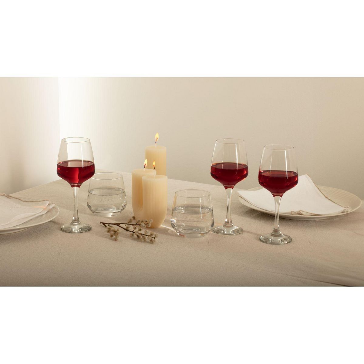 SECRET DE GOURMET Service de verres 12 pièces ELAYA - Transparent