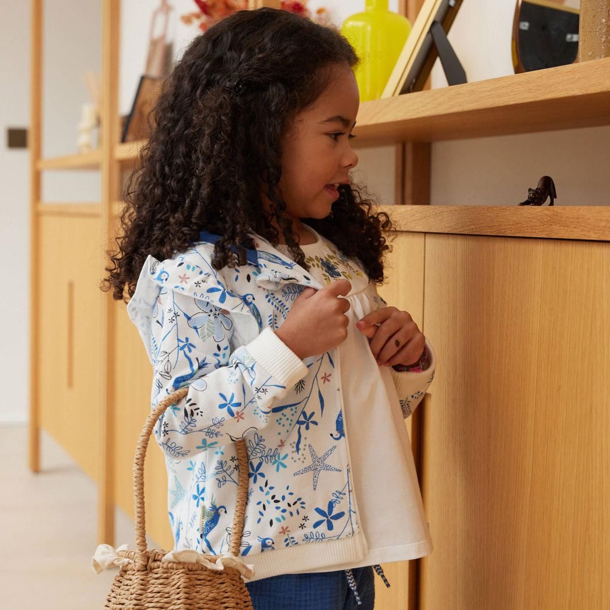 Petit Béguin Sweat à capuche zippé bébé Océan d'amour