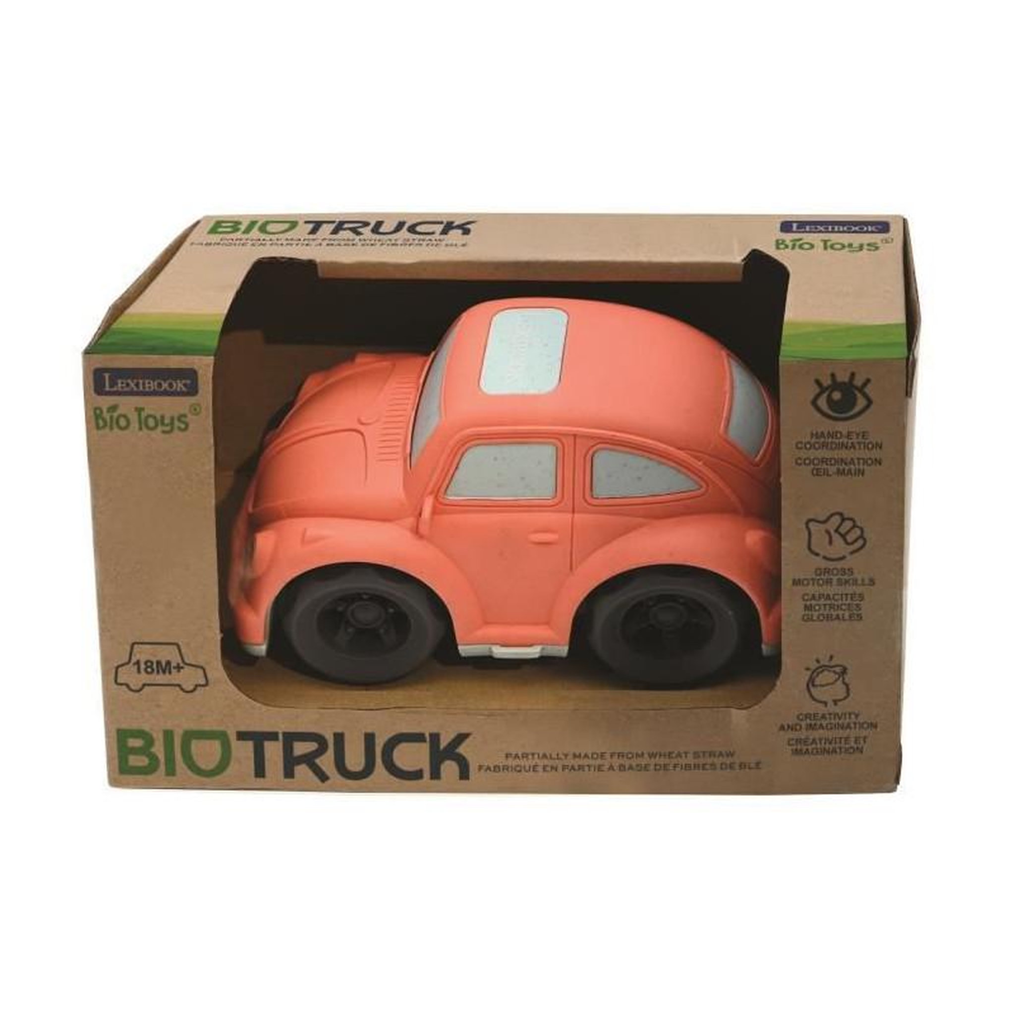 Lexibook Voiture orange en fibres de blé, recyclable et biodégradable
