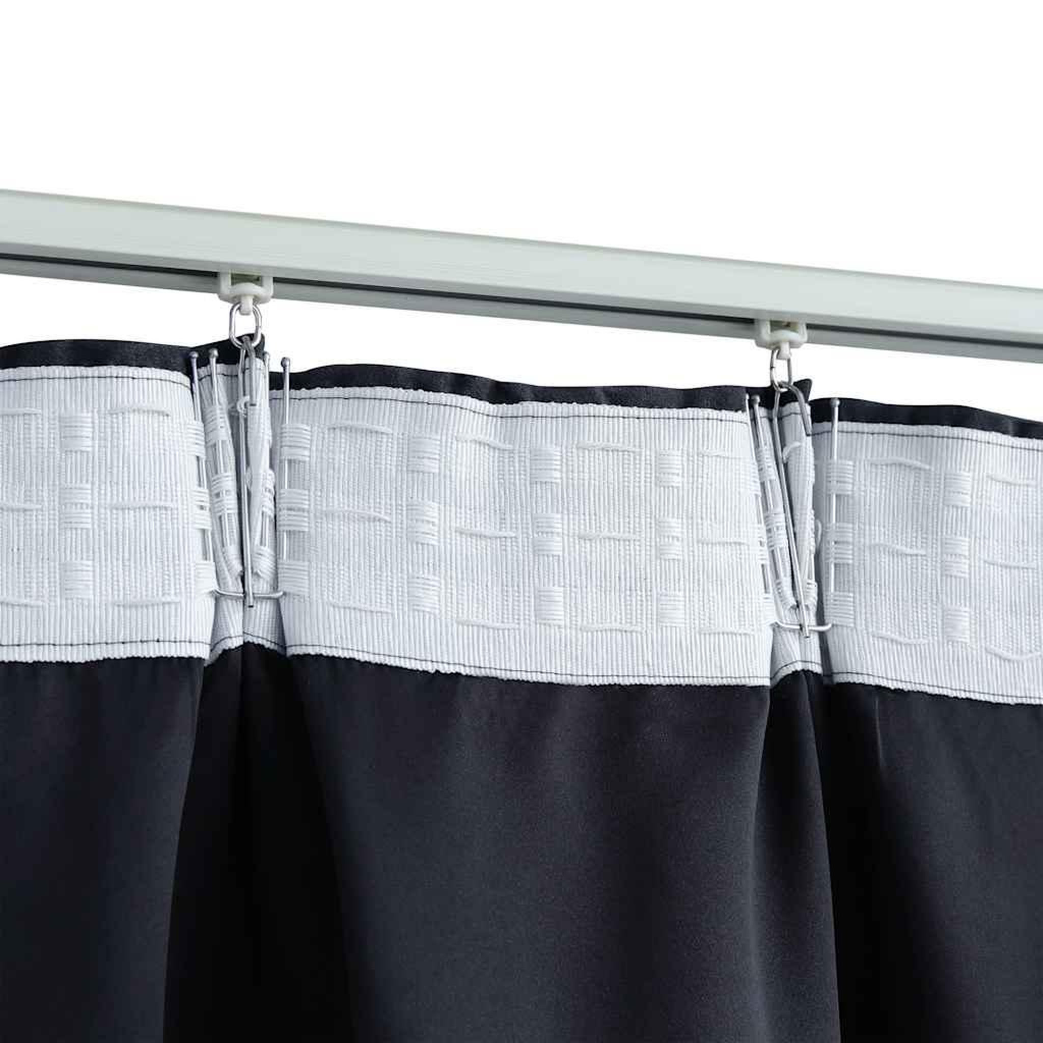 Voir la diapositive 3 : VIDAXL Rideaux occultants avec crochets 2 pcs Anthracite 140x225 cm