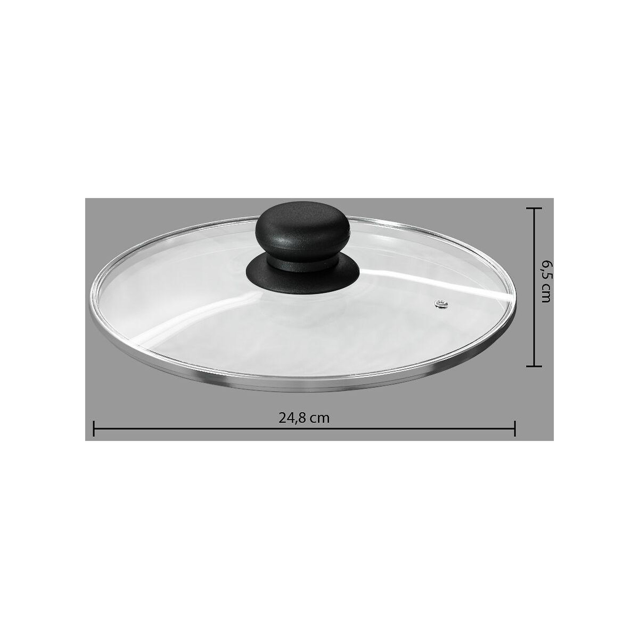 Voir la diapositive 3 : FIVE Couvercle universel en verre 24cm