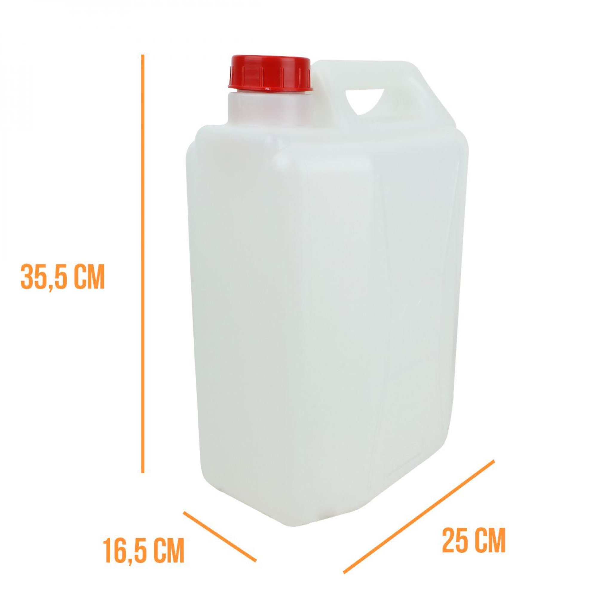 Voir la diapositive 2 : LINXOR Bidon en plastique (PEHD) pour usage alimentaire avec bouchon - 10L