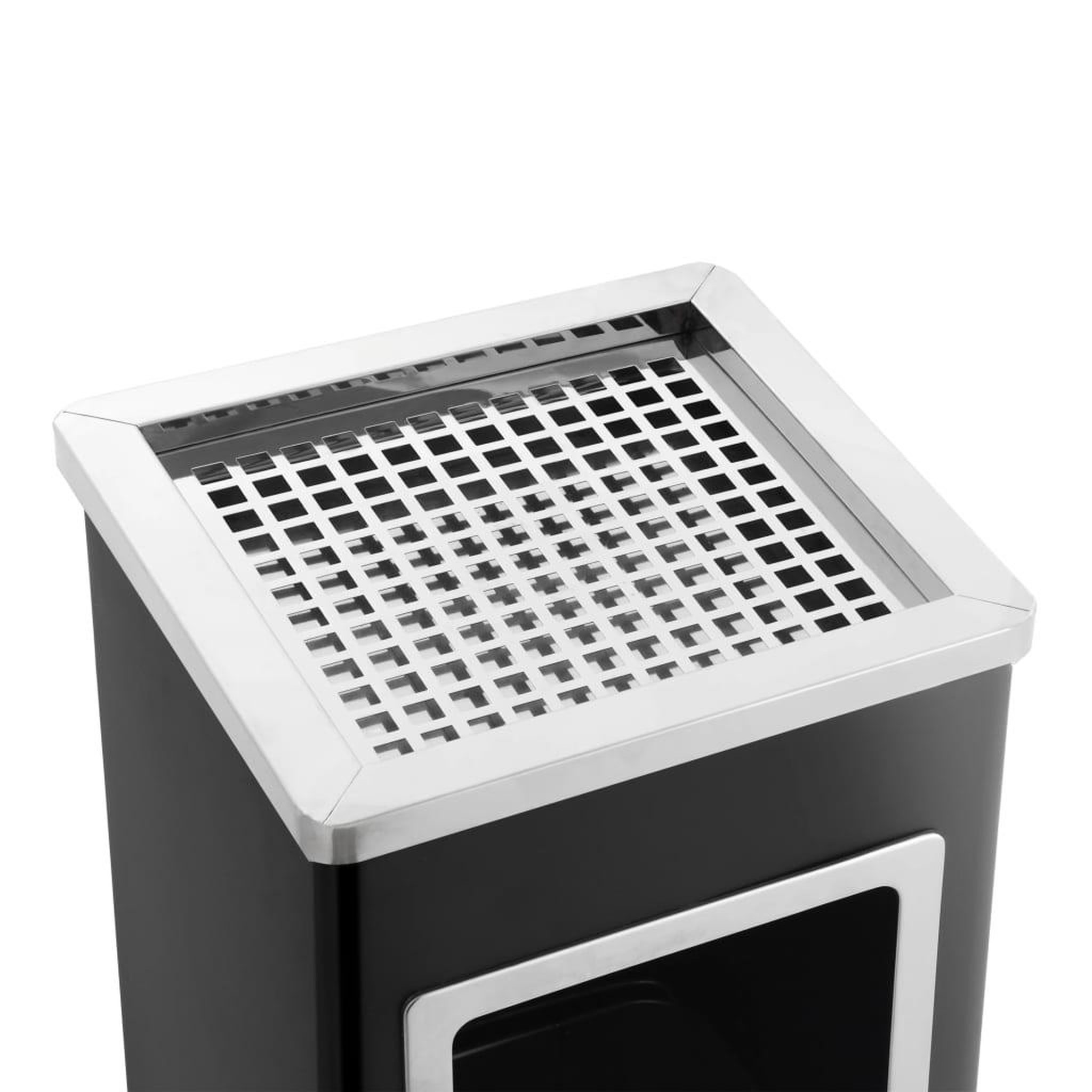 Voir la diapositive 5 : VIDAXL Poubelle a cendrier d'hotel 36 L Acier Noir