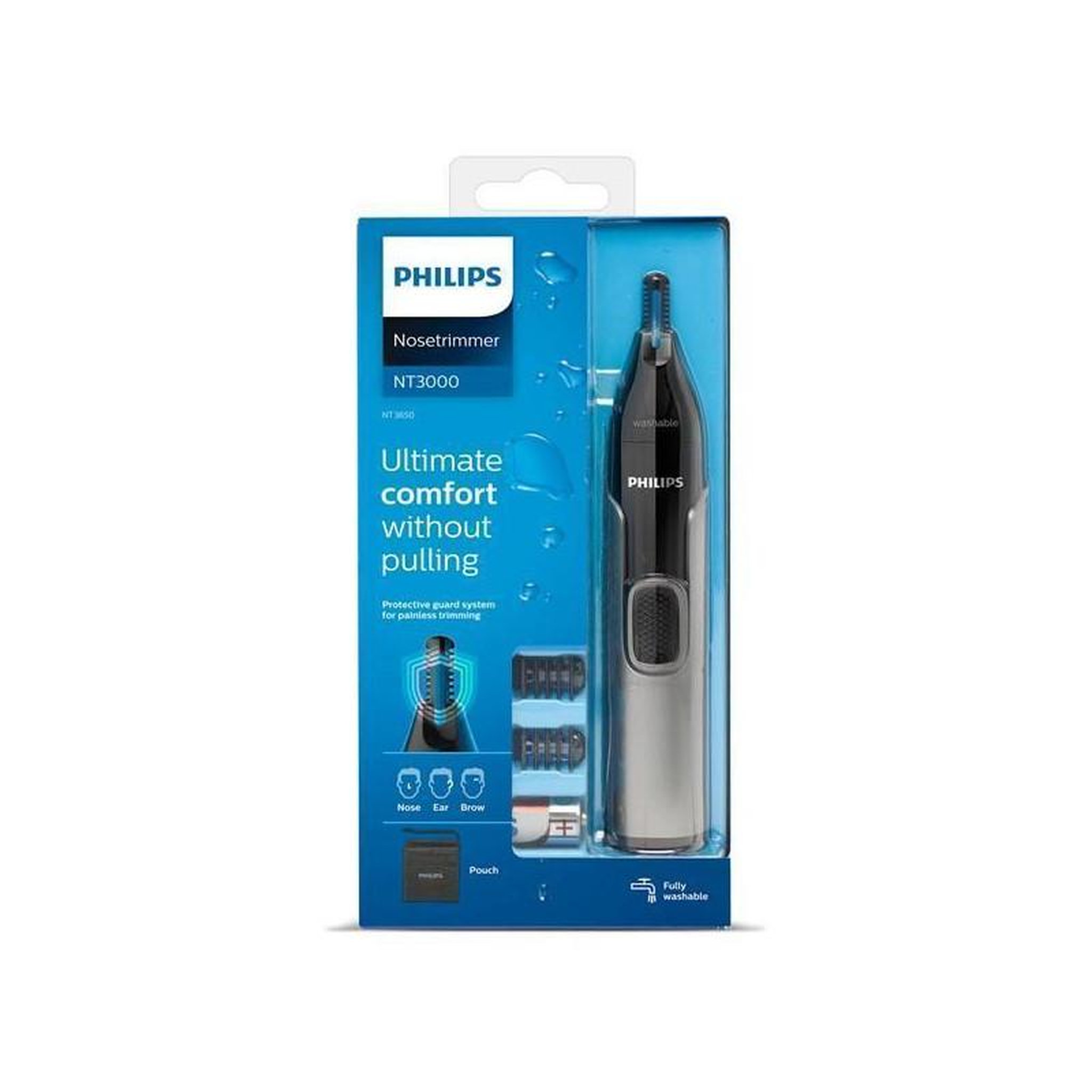 Voir la diapositive 4 : Philips Tondeuse sourcils et nez/oreilles - nt3650/16