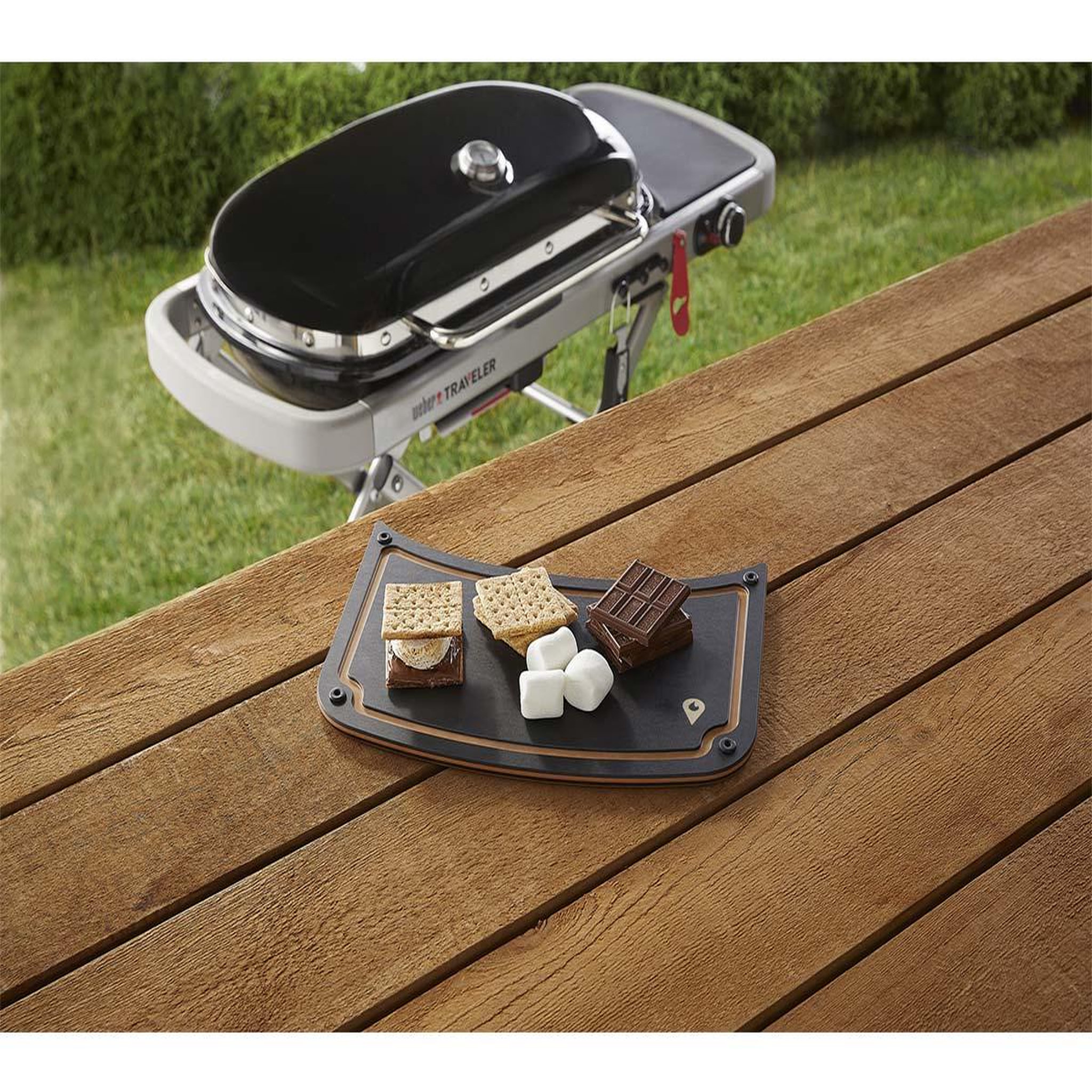 Voir la diapositive 4 : Weber Planche réversible de préparation et de service barbecue Weber Traveler