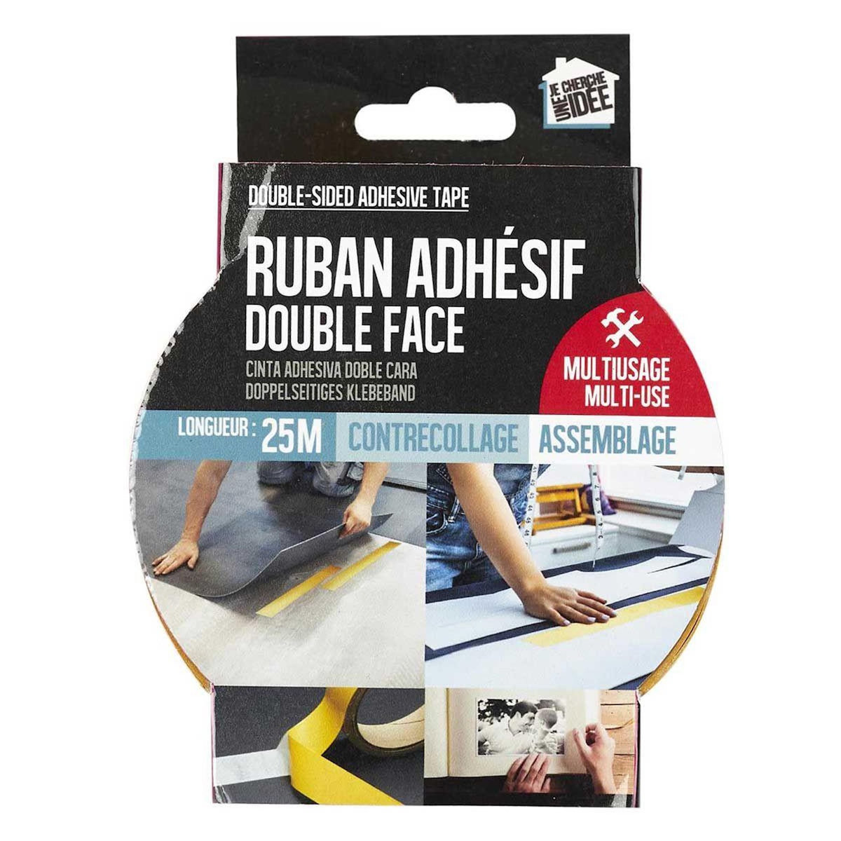 Paris Prix Ruban Adhésif  Double Face  25m Jaune