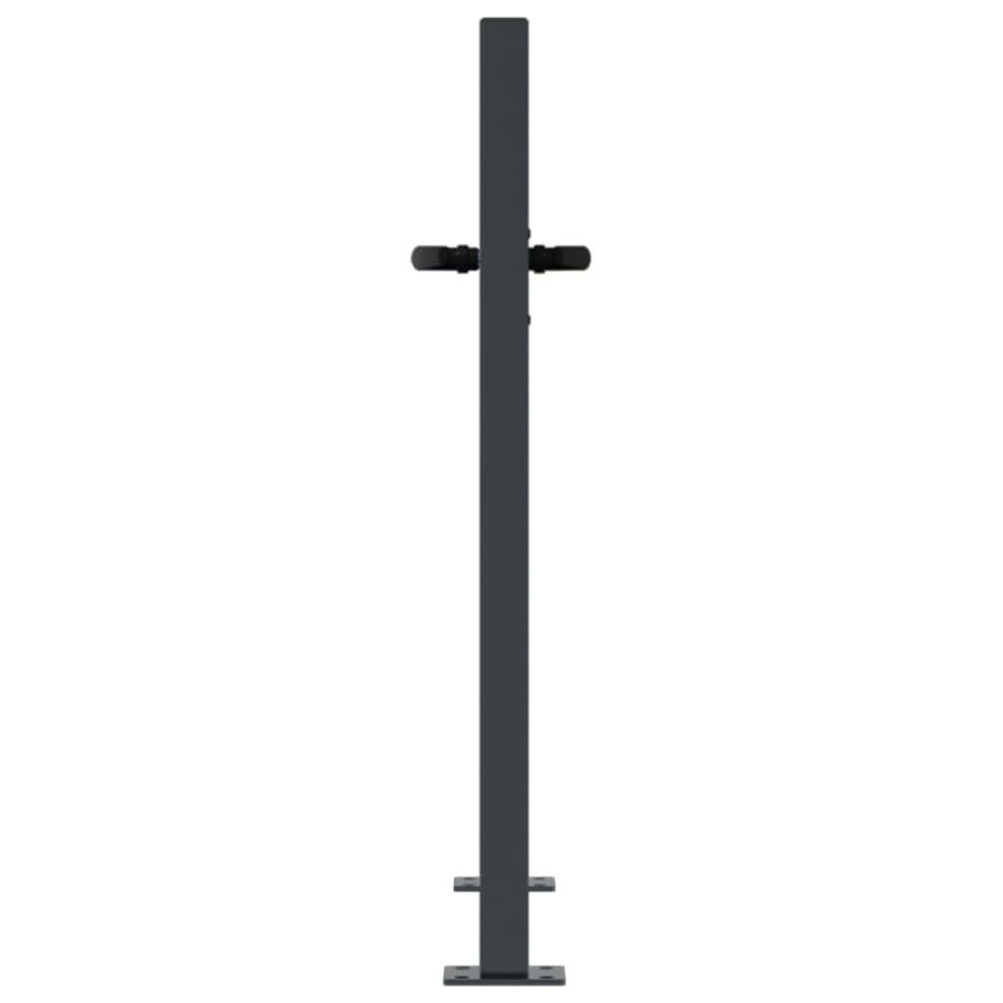 Voir la diapositive 5 : VIDAXL Portail de jardin anthracite 105x105cm acier conception d'herbe