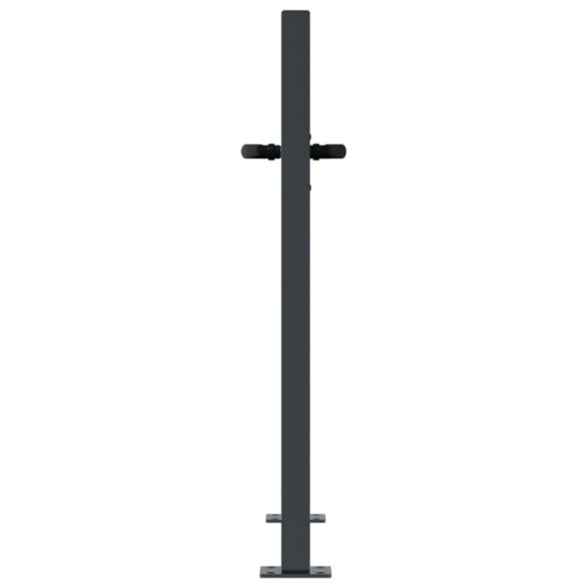 VIDAXL Portail de jardin anthracite 105x105cm acier conception d'herbe