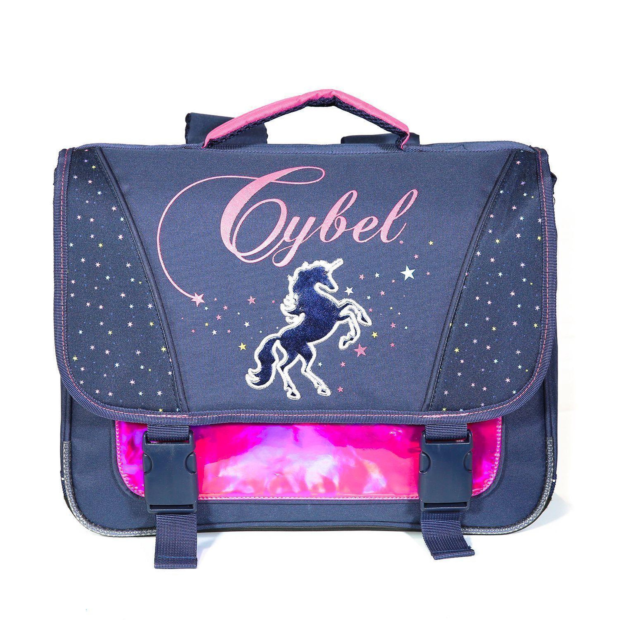 Bagtrotter Cartable 38 cm Cybel Cheval / Licorne Marine et Rose Bagtrotter