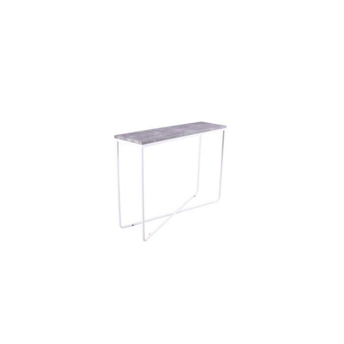Paris Prix Console Design  Palace  110cm Gris Foncé & Blanc
