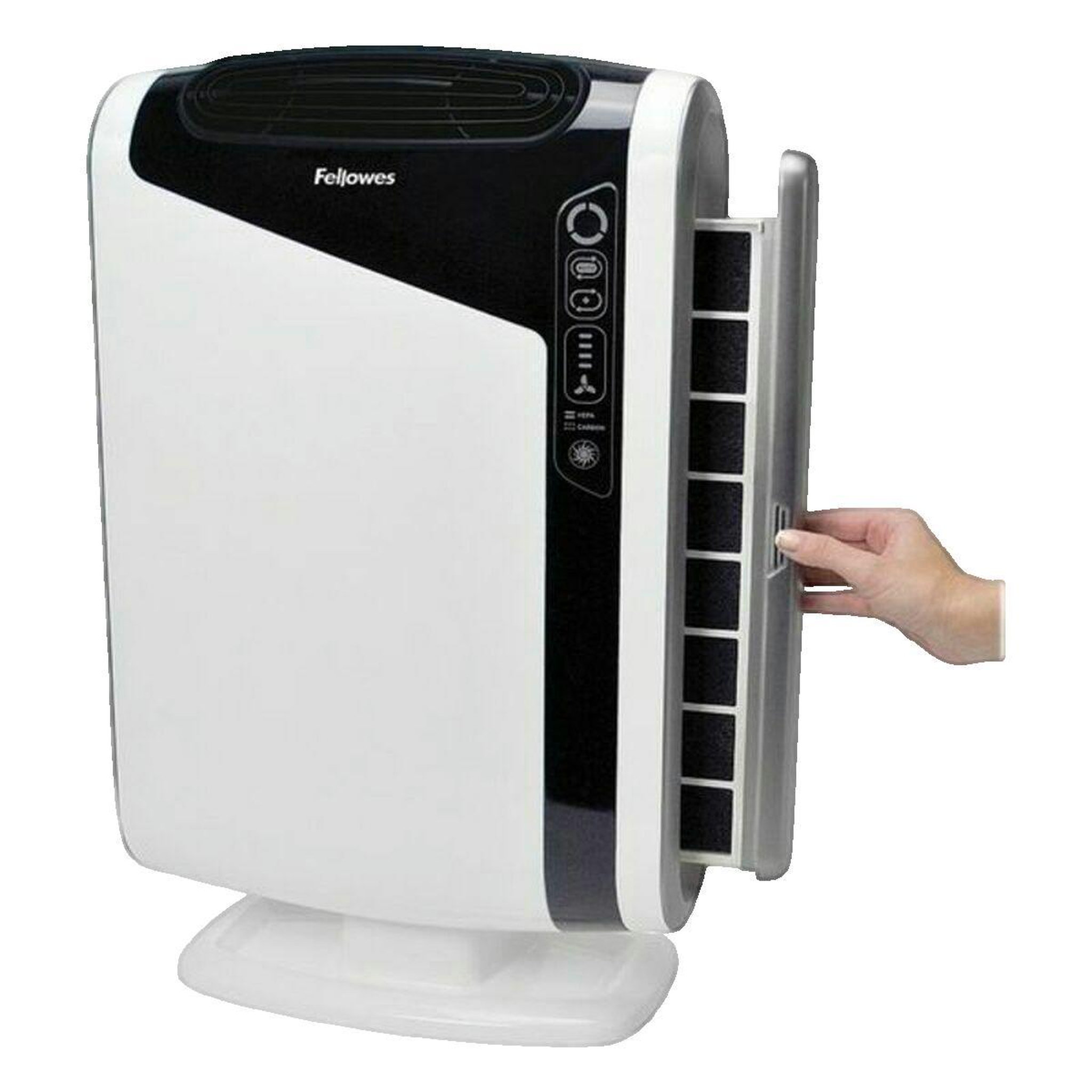 Voir la diapositive 3 : Fellowes Purificateur d'air Fellowes AeraMax DX95 blanc et noir