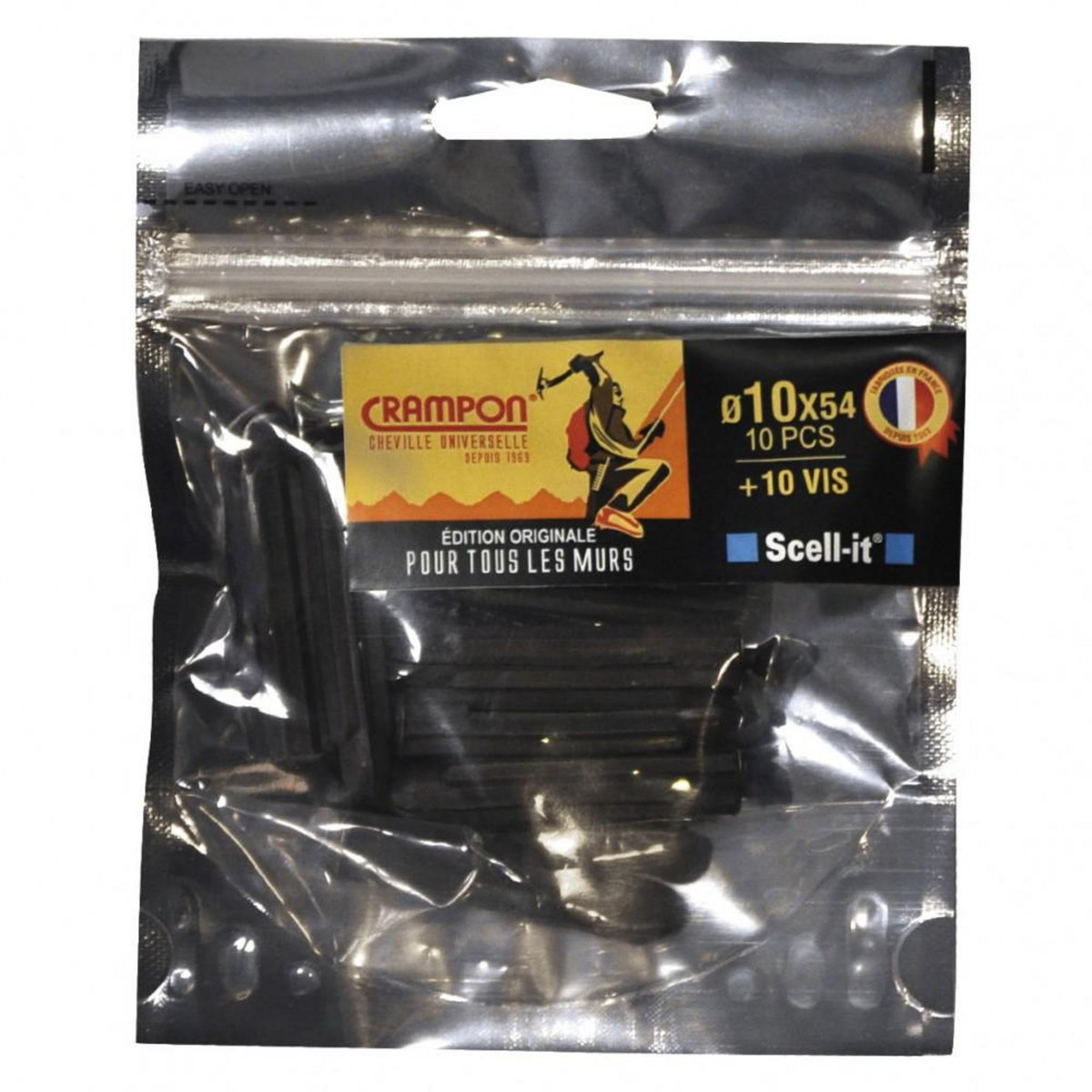 SCELL-IT cheville et vis à expansion ou à verrouillage de forme SCELL-IT, Diam.10xL54mm