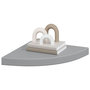 Voir la diapositive 4 : VIDAXL Etagere d'angle flottante gris 35x35x3,8 cm MDF