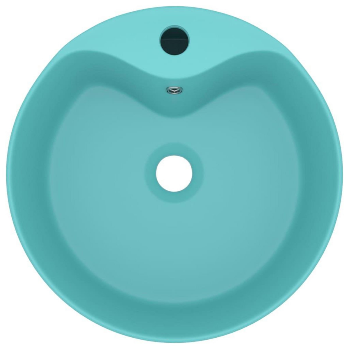 VIDAXL Lavabo de luxe avec trop-plein Vert clair mat 36x13cm Ceramique