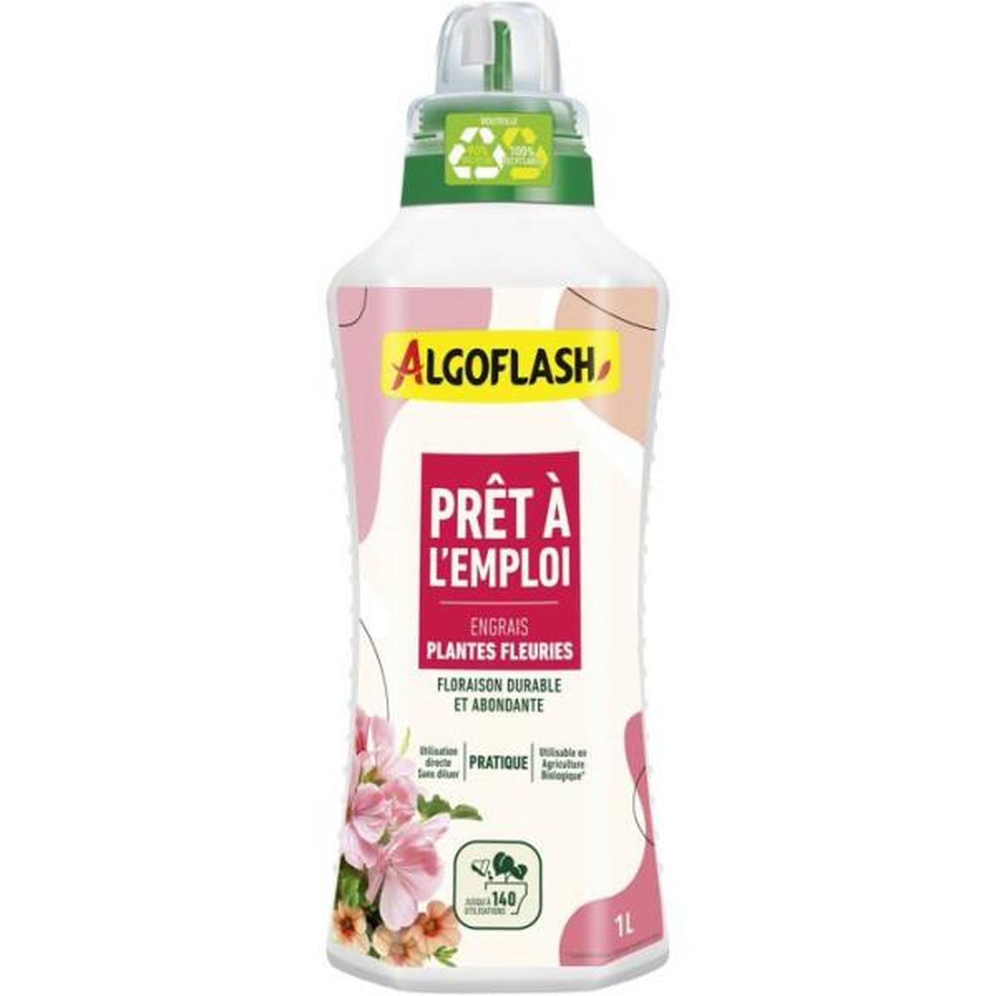 ALGOFLASH Engrais pret a l'emploi - algoflash - plantes fleuries - 1 l - uab