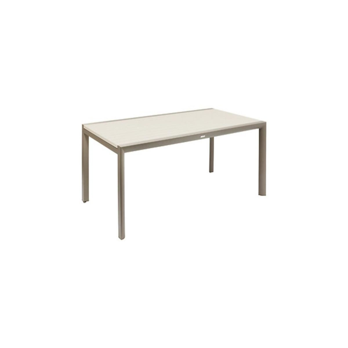 HESPERIDE Table de jardin extensible en alu Luzane argile/café, rallonge relevable - 12 places - Hespéride