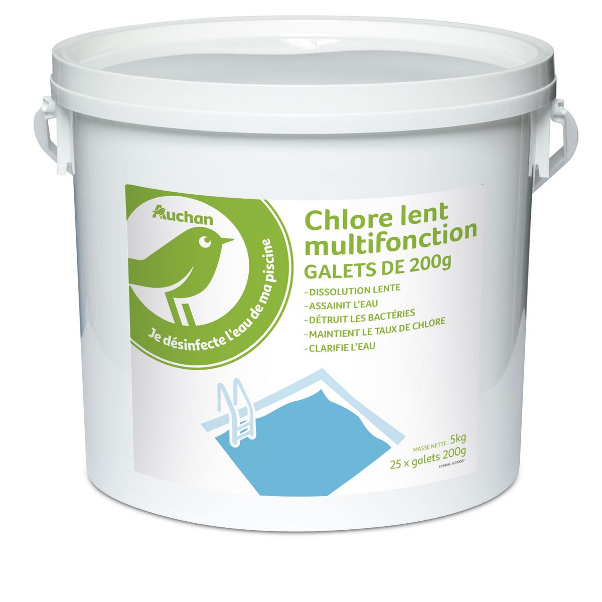POUCE Chlore lent multifonction