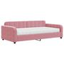 Voir la diapositive 2 : VIDAXL Lit de jour avec matelas rose 100x200 cm velours