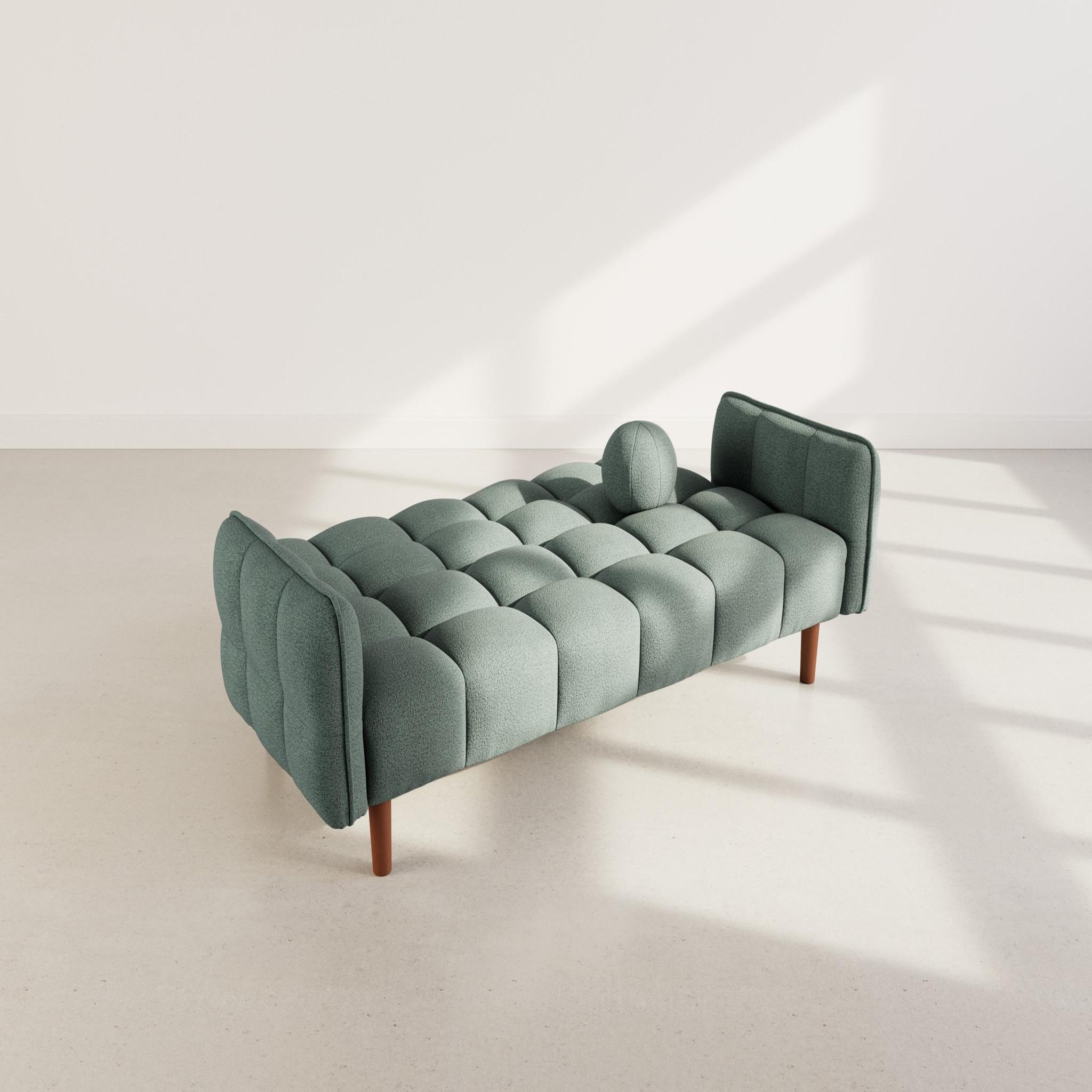 Voir la diapositive 6 : BEST MOBILIER Adam - canapé convertible clic-clac 2 places en tissu texturé