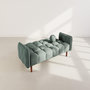 Voir la diapositive 6 : BEST MOBILIER Adam - canapé convertible clic-clac 2 places en tissu texturé
