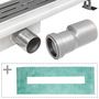 Voir la diapositive 5 : tectake Caniveau de douche en acier inoxydable gris