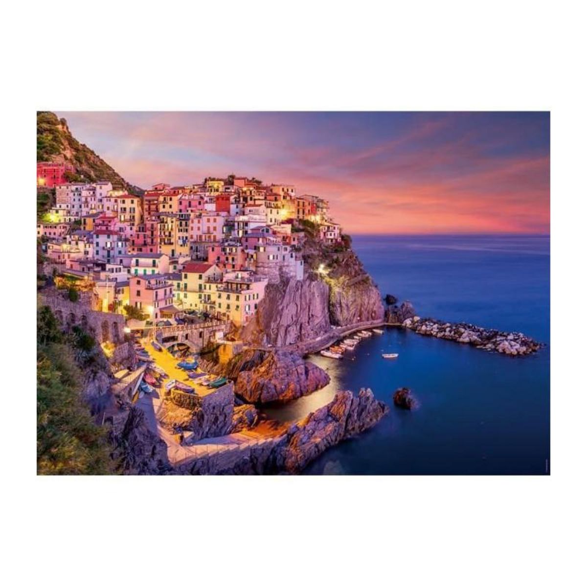 RAVENSBURGER Puzzle 1500 pieces Hameau de Manarola, Italie, des 14 ans, Puzzle de qualité supérieure, Collection Évasion, 12001533, Nathan