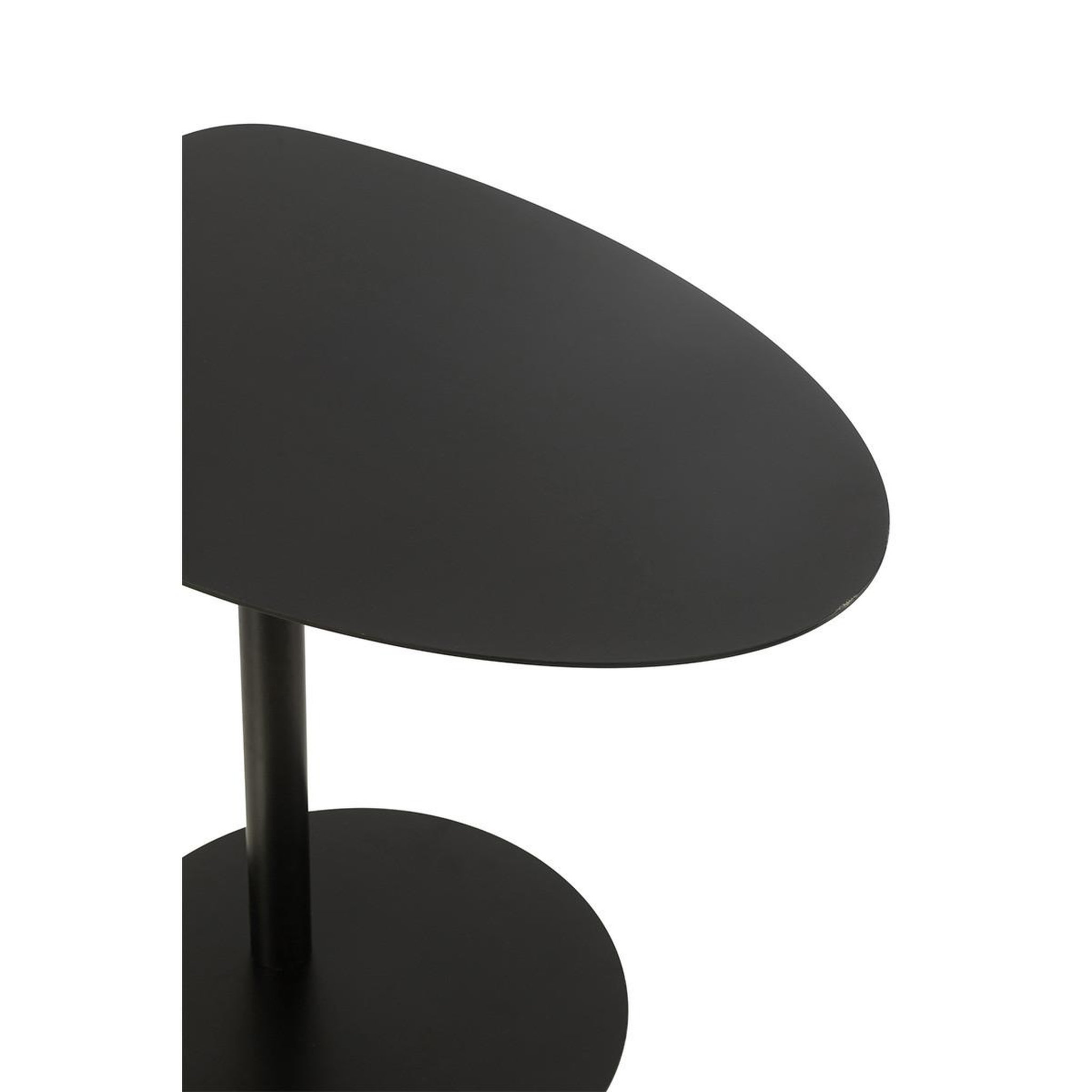 Voir la diapositive 5 : J-LINE Table d'Appoint en Métal  Ice  55cm Noir