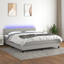 Voir la diapositive 1 : VIDAXL Sommier a lattes de lit et matelas et LED Gris clair 180x200 cm