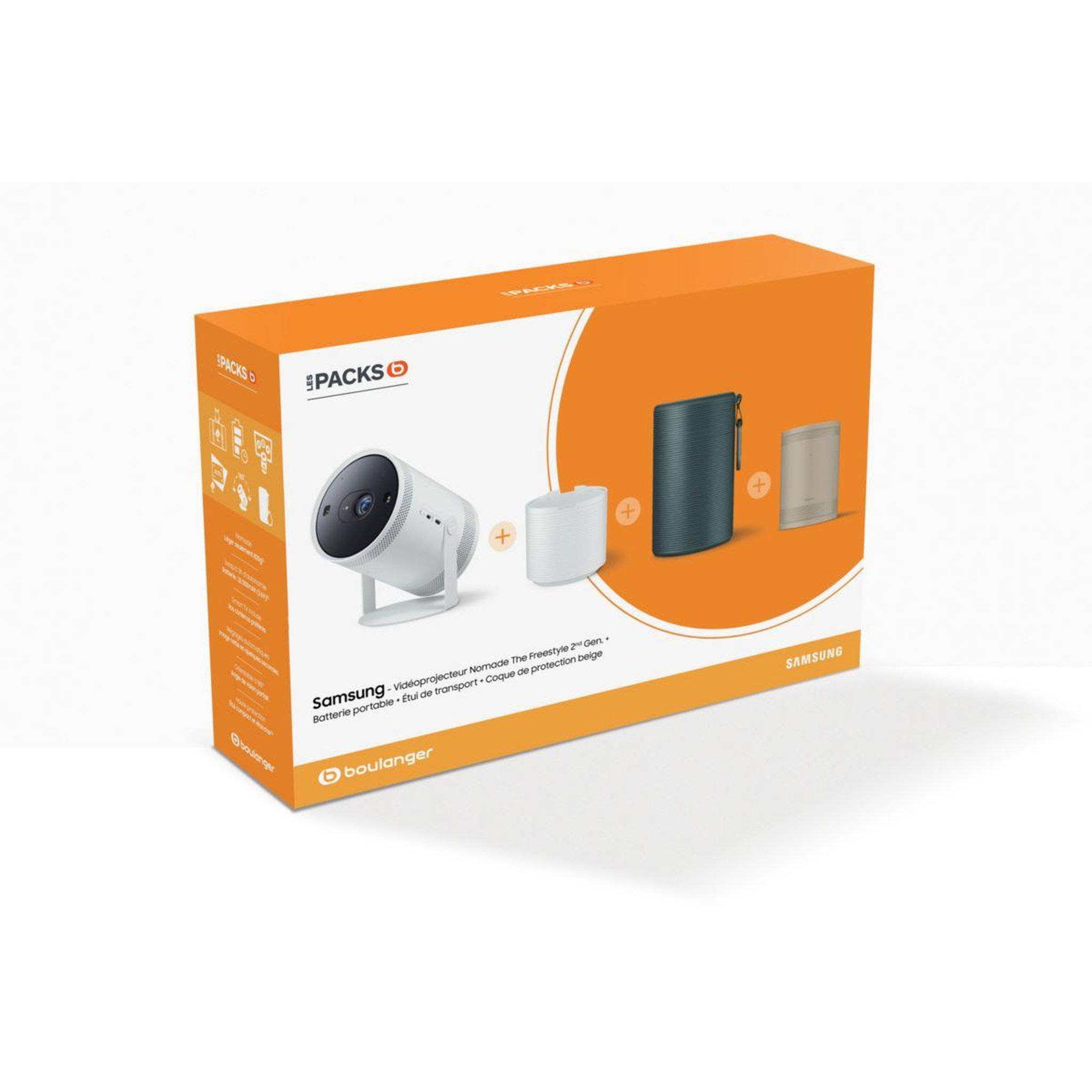 Voir la diapositive 2 : Samsung Mini vidéoprojecteur The Freestyle 2ndgenSP-LFF3+accessoires