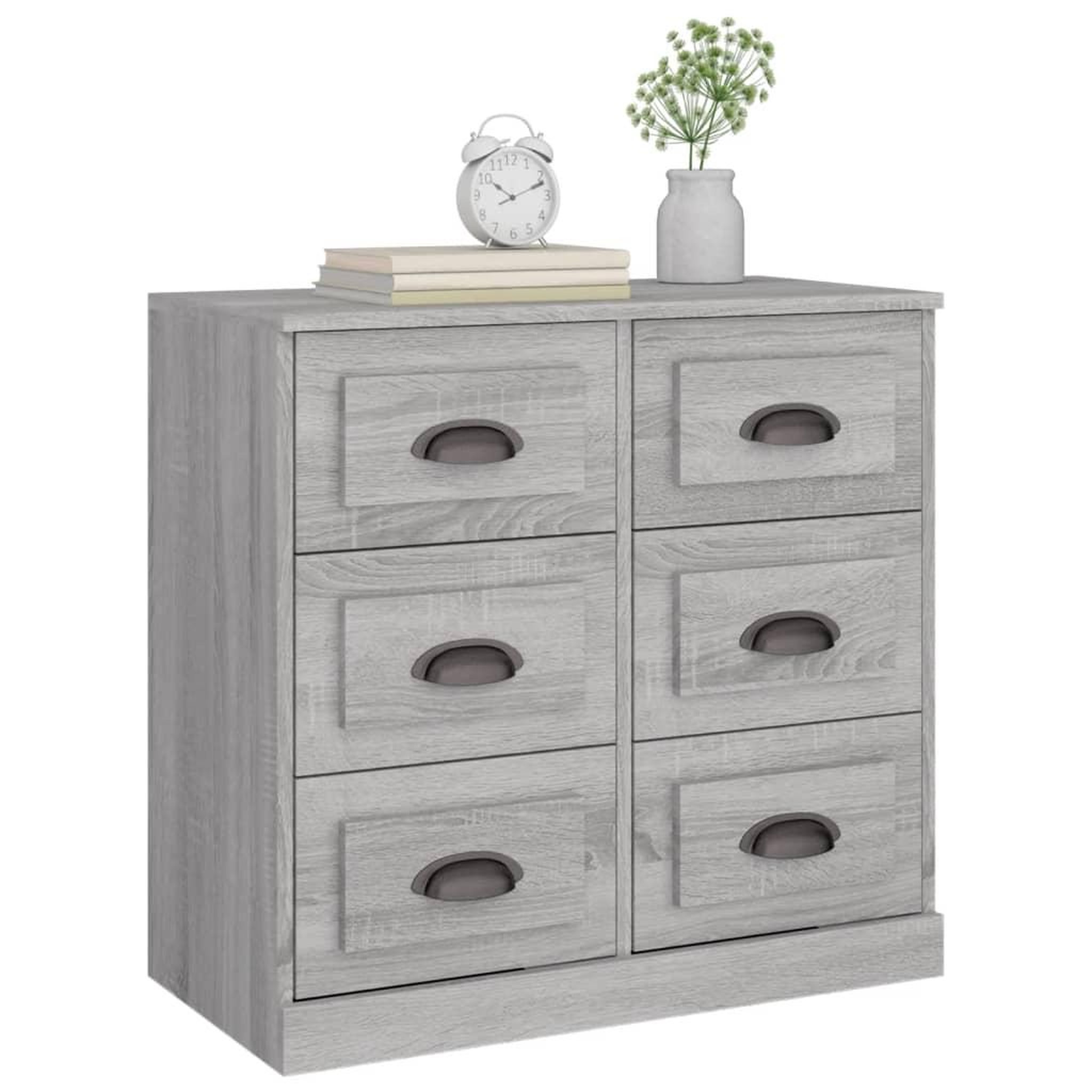 Voir la diapositive 4 : VIDAXL Buffet sonoma gris 70x35,5x67,5 cm bois d'ingenierie