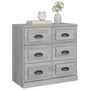 Voir la diapositive 4 : VIDAXL Buffet sonoma gris 70x35,5x67,5 cm bois d'ingenierie