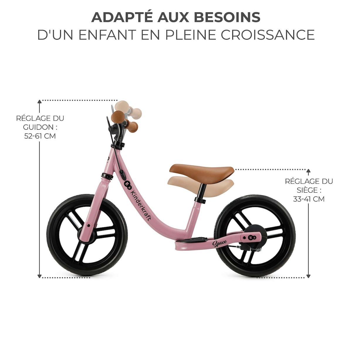 KINDERKRAFT Draisienne enfant avec frein a tambour modele espace