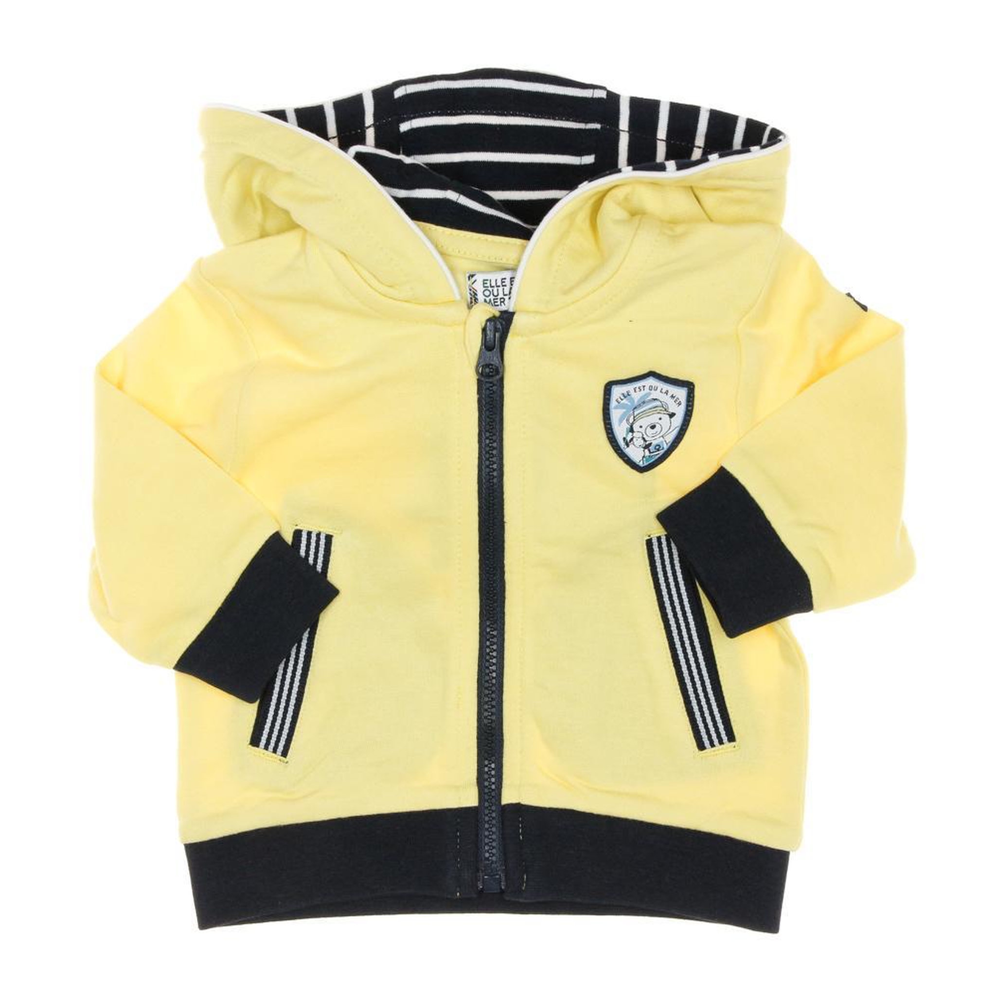 ELLE EST OU LA MER Sweat Jaune Garçon EOM Merio. Coloris disponibles : Jaune