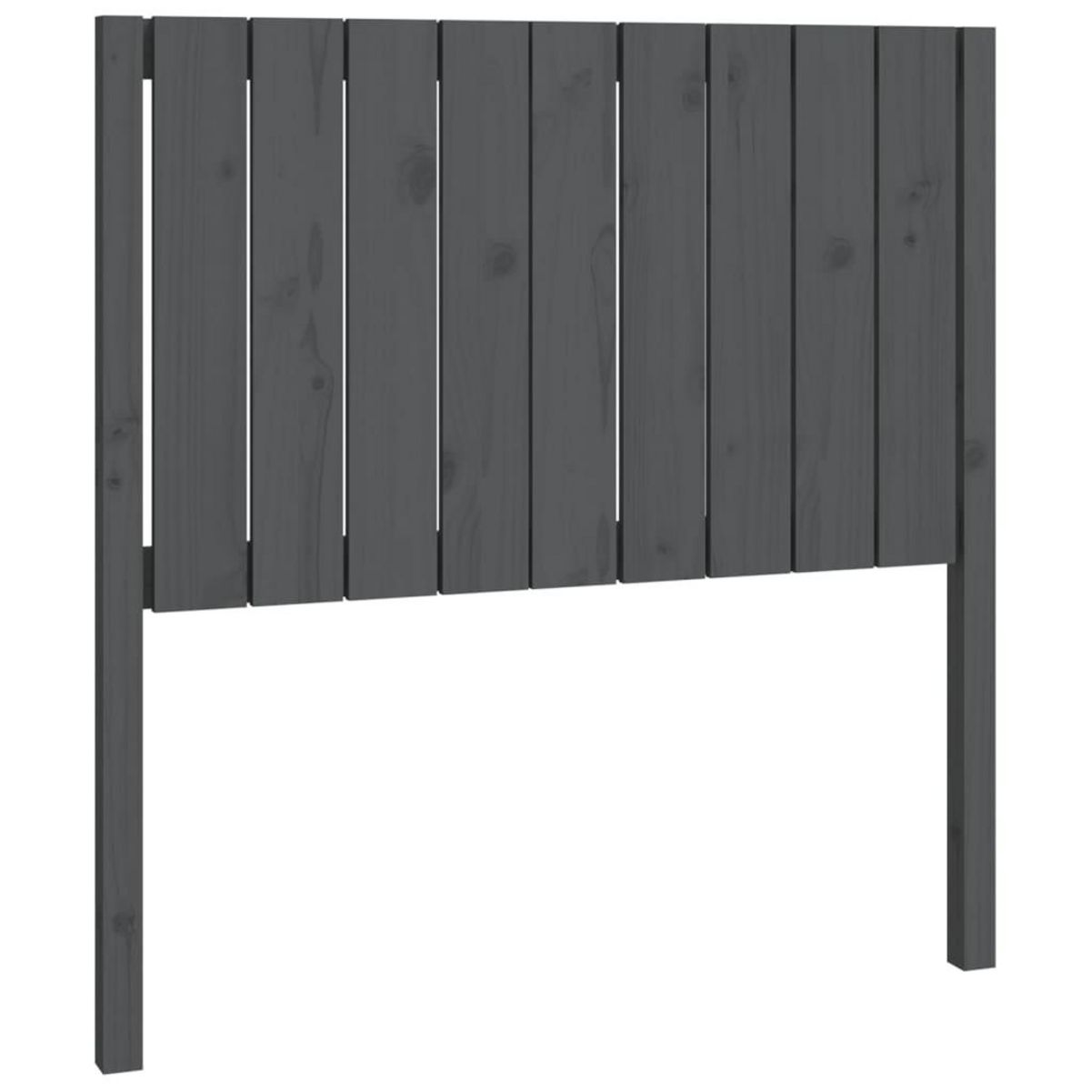 VIDAXL Tete de lit Gris 95,5x4x100 cm Bois massif de pin