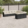 Voir la diapositive 1 : VIDAXL Salon de jardin 11 pcs avec coussins noir resine tressee