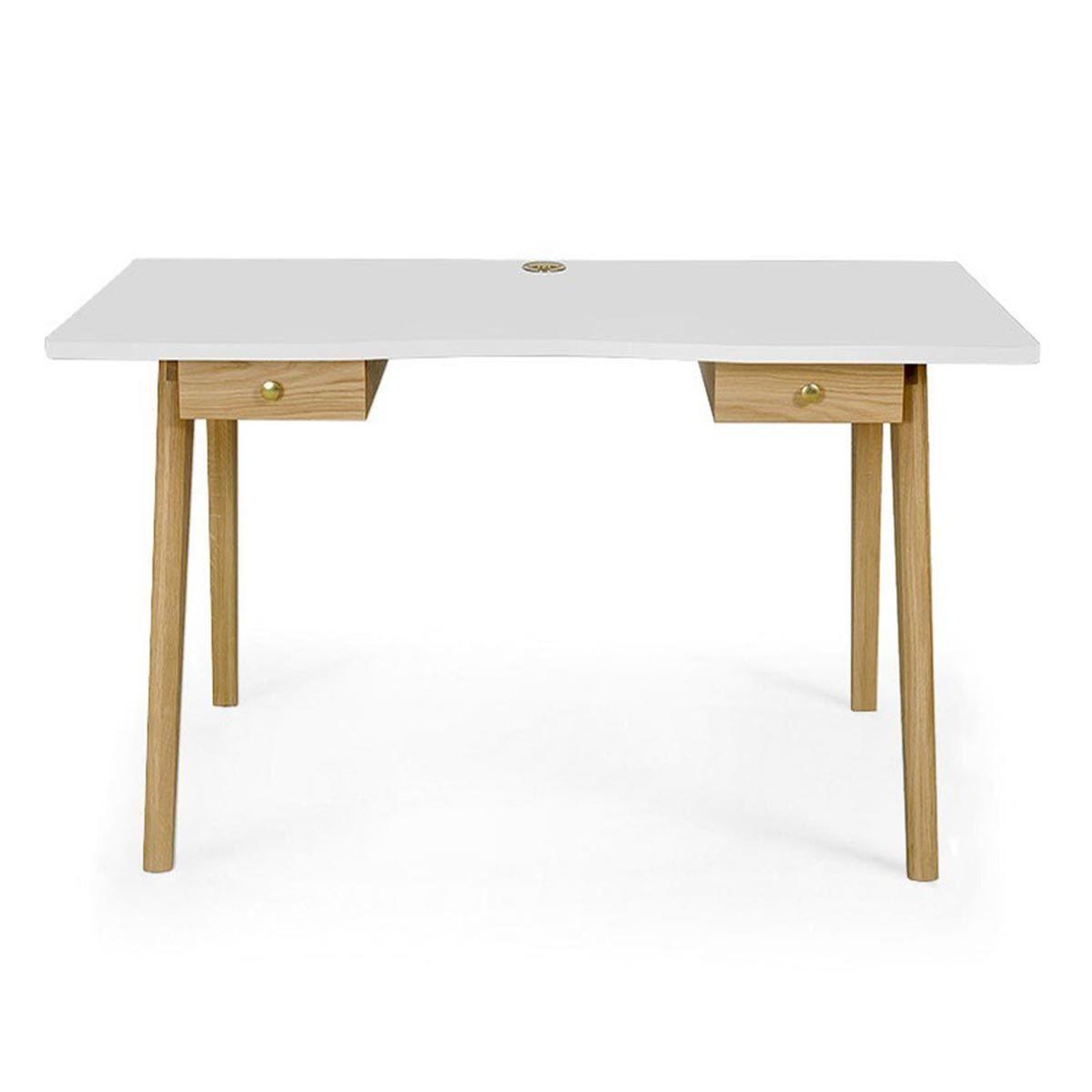 Paris Prix Bureau design 2 tiroirs  nice  140cm chêne & blanc
