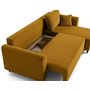 Voir la diapositive 4 : BEST MOBILIER Saphir - canapé d'angle réversible 4 places - convertible avec coffre - en velours côtelé