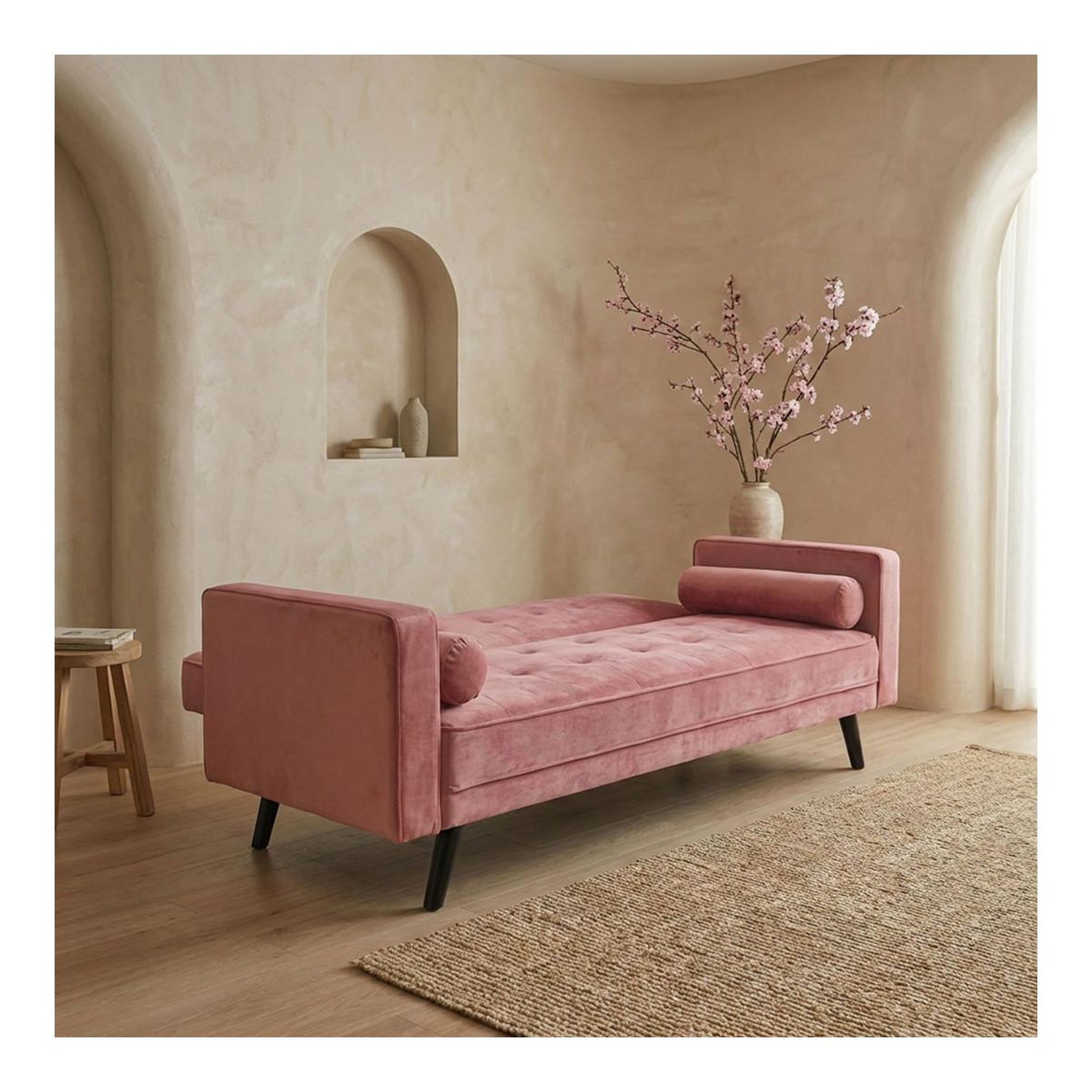 Voir la diapositive 6 : Paris Prix Canapé convertible 3 places scandinave  navya  rose