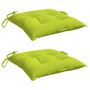 Voir la diapositive 3 : VIDAXL Coussins de chaise lot de 2 vert brillant 40x40x7 cm