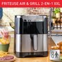 Voir la diapositive 4 : MOULINEX Friteuse sans huile XXL 2 en 1 air & grillEZ801D10 XXL 2 en 1 air & grill
