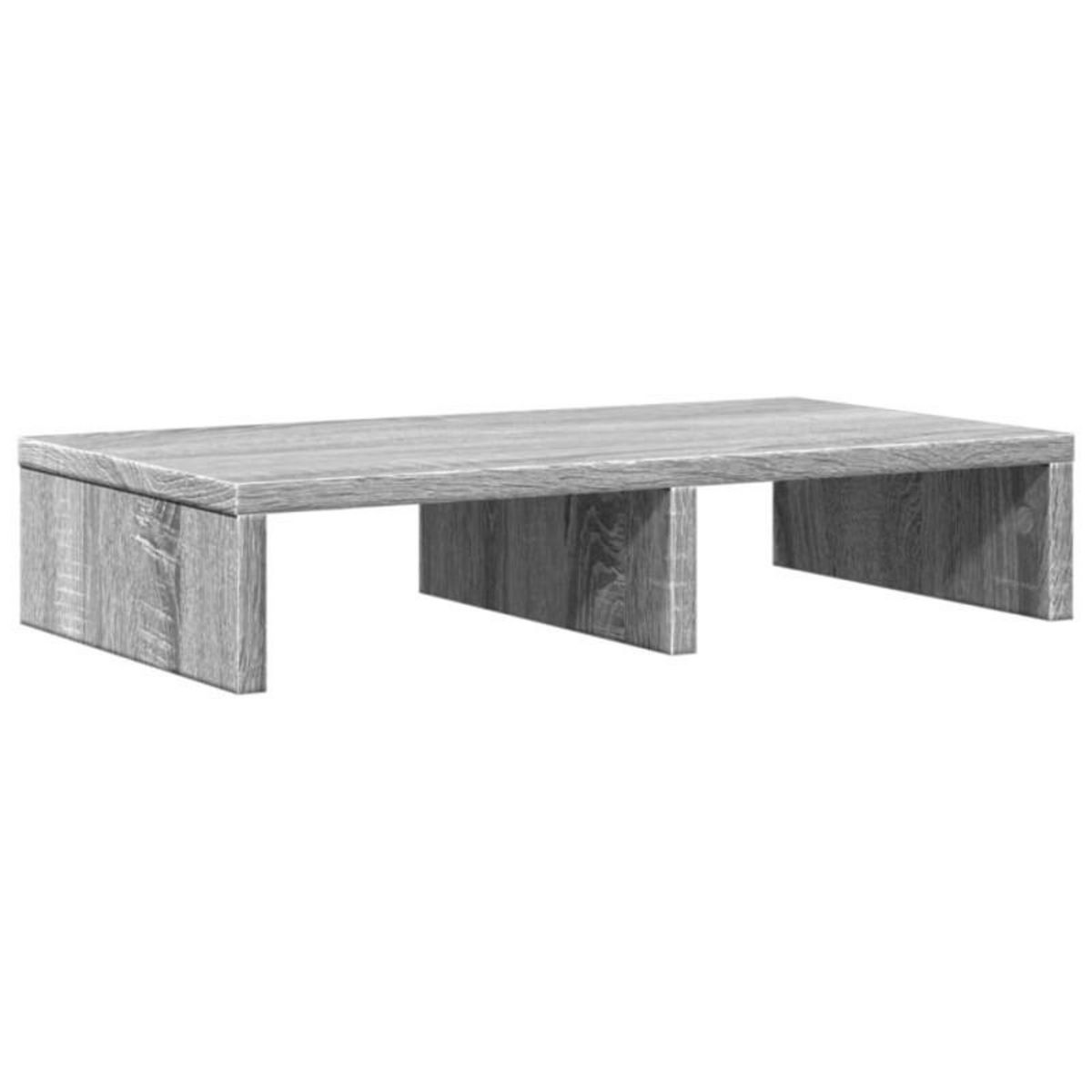 VIDAXL Support de moniteur sonoma gris 50x27x10 cm bois d ingénierie