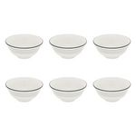 SECRET DE GOURMET Lot de 6 Bols en Porcelaine  Lunova  15cm Blanc