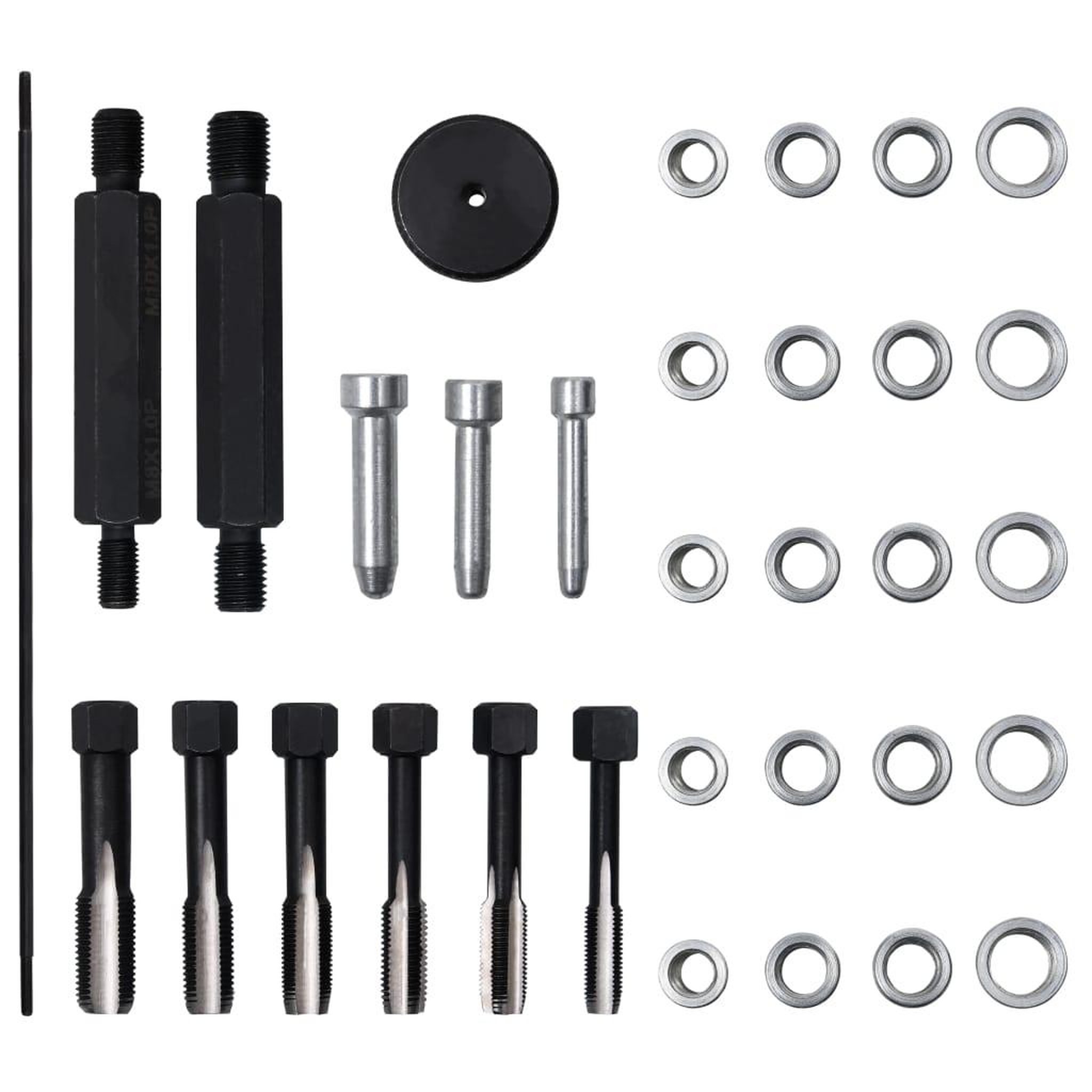 Voir la diapositive 4 : VIDAXL Kit de reparation filetage bougie prechauffage 33pcs m8 m10 m12
